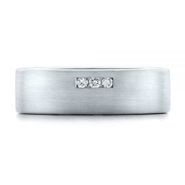  Platinum Platinum Custom Diamond Men's Wedding Band - Top View -  102281