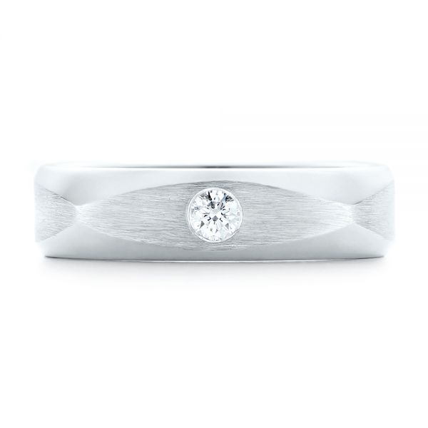  Platinum Platinum Custom Diamond Men's Wedding Band - Top View -  102922