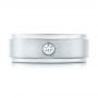 14k White Gold Custom Diamond Men's Wedding Band - Top View -  102976 - Thumbnail