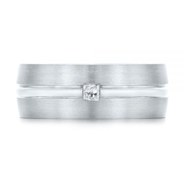  Platinum Platinum Custom Diamond Men's Wedding Band - Top View -  103220