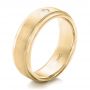 18k Yellow Gold 18k Yellow Gold Custom Diamond Men's Wedding Band - Three-Quarter View -  102236 - Thumbnail