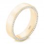 18k Yellow Gold 18k Yellow Gold Custom Diamond Men's Wedding Band - Three-Quarter View -  102766 - Thumbnail