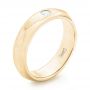 14k Yellow Gold 14k Yellow Gold Custom Diamond Men's Wedding Band - Three-Quarter View -  102922 - Thumbnail