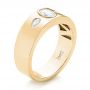 18k Yellow Gold 18k Yellow Gold Custom Diamond Men's Wedding Band - Three-Quarter View -  103840 - Thumbnail