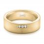 18k Yellow Gold 18k Yellow Gold Custom Diamond Men's Wedding Band - Flat View -  102281 - Thumbnail