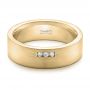 14k Yellow Gold 14k Yellow Gold Custom Diamond Men's Wedding Band - Flat View -  102281 - Thumbnail