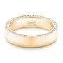18k Yellow Gold 18k Yellow Gold Custom Diamond Men's Wedding Band - Flat View -  102766 - Thumbnail