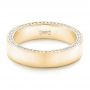 14k Yellow Gold 14k Yellow Gold Custom Diamond Men's Wedding Band - Flat View -  102766 - Thumbnail