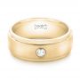 14k Yellow Gold 14k Yellow Gold Custom Diamond Men's Wedding Band - Flat View -  102976 - Thumbnail