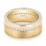 18k Yellow Gold 18k Yellow Gold Custom Diamond Men's Wedding Band - Flat View -  103514 - Thumbnail