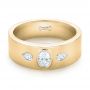 18k Yellow Gold 18k Yellow Gold Custom Diamond Men's Wedding Band - Flat View -  103840 - Thumbnail