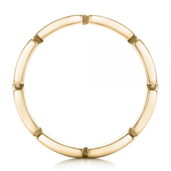 18k Yellow Gold 18k Yellow Gold Custom Diamond Men's Wedding Band - Front View - 102208