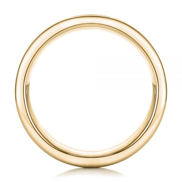 18k Yellow Gold 18k Yellow Gold Custom Diamond Men's Wedding Band - Front View - 102281