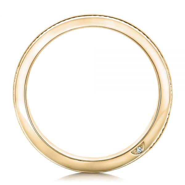 18k Yellow Gold 18k Yellow Gold Custom Diamond Men's Wedding Band - Front View - 102358