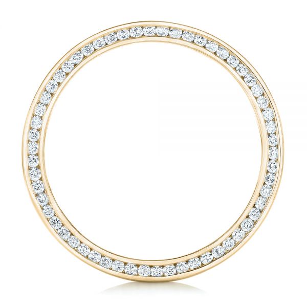 14k Yellow Gold 14k Yellow Gold Custom Diamond Men's Wedding Band - Front View - 102766