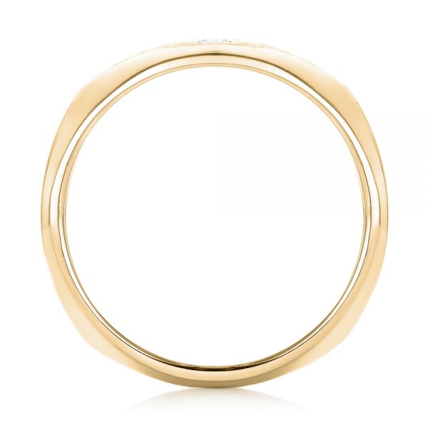 14k Yellow Gold 14k Yellow Gold Custom Diamond Men's Wedding Band - Front View - 102922