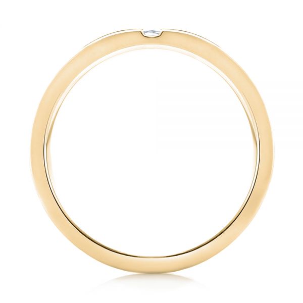 18k Yellow Gold 18k Yellow Gold Custom Diamond Men's Wedding Band - Front View - 102948
