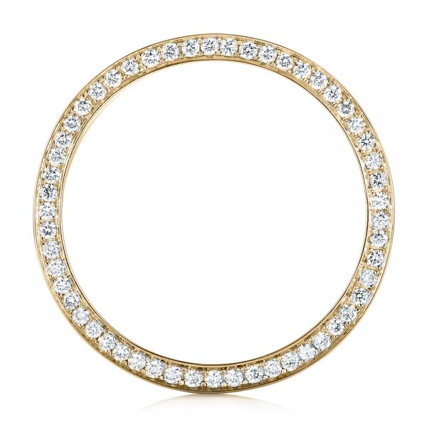 14k Yellow Gold 14k Yellow Gold Custom Diamond Men's Wedding Band - Front View - 103514