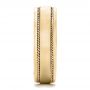 14k Yellow Gold 14k Yellow Gold Custom Diamond Men's Wedding Band - Side View -  102358 - Thumbnail