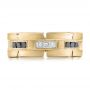 14k Yellow Gold 14k Yellow Gold Custom Diamond Men's Wedding Band - Top View -  102208 - Thumbnail