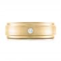 14k Yellow Gold 14k Yellow Gold Custom Diamond Men's Wedding Band - Top View -  102236 - Thumbnail