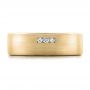 18k Yellow Gold 18k Yellow Gold Custom Diamond Men's Wedding Band - Top View -  102281 - Thumbnail