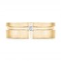 18k Yellow Gold 18k Yellow Gold Custom Diamond Men's Wedding Band - Top View -  102948 - Thumbnail