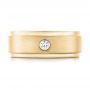 18k Yellow Gold 18k Yellow Gold Custom Diamond Men's Wedding Band - Top View -  102976 - Thumbnail
