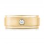 18k Yellow Gold 18k Yellow Gold Custom Diamond Men's Wedding Band - Top View -  102976 - Thumbnail