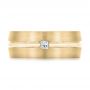 14k Yellow Gold 14k Yellow Gold Custom Diamond Men's Wedding Band - Top View -  103220 - Thumbnail