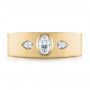 14k Yellow Gold 14k Yellow Gold Custom Diamond Men's Wedding Band - Top View -  103840 - Thumbnail