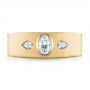 14k Yellow Gold 14k Yellow Gold Custom Diamond Men's Wedding Band - Top View -  103840 - Thumbnail