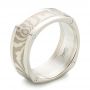 Custom Diamond Mokume Men's Wedding Band - Three-Quarter View -  103359 - Thumbnail