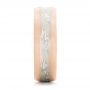 14k Rose Gold And 14K Gold 14k Rose Gold And 14K Gold Custom Diamond Mokume Wedding Band - Side View -  102201 - Thumbnail