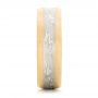 18k Yellow Gold And 18K Gold 18k Yellow Gold And 18K Gold Custom Diamond Mokume Wedding Band - Side View -  102201 - Thumbnail