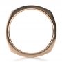 14k Rose Gold 14k Rose Gold Custom Diamond And Blue Sapphire Men's Band - Front View -  1200 - Thumbnail