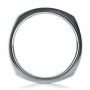 14k White Gold 14k White Gold Custom Diamond And Blue Sapphire Men's Band - Front View -  1200 - Thumbnail