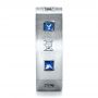 14k White Gold 14k White Gold Custom Diamond And Blue Sapphire Men's Band - Side View -  1200 - Thumbnail