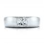 18k White Gold 18k White Gold Custom Diamond And Peridot Men's Wedding Band - Top View -  100267 - Thumbnail