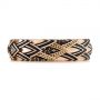 14k Rose Gold 14k Rose Gold Custom Dragon Scale Two-tone Black Diamond Men's Band - Top View -  104842 - Thumbnail