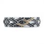 18k White Gold 18k White Gold Custom Dragon Scale Two-tone Black Diamond Men's Band - Top View -  104842 - Thumbnail