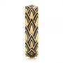 14k Yellow Gold 14k Yellow Gold Custom Dragon Scale Two-tone Black Diamond Men's Band - Side View -  104842 - Thumbnail