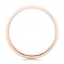 18k Rose Gold 18k Rose Gold Custom Engraved Black Antiqued Men's Band - Front View -  103425 - Thumbnail
