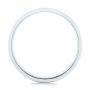 14k White Gold Custom Engraved Black Antiqued Men's Band - Front View -  103425 - Thumbnail