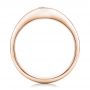 18k Rose Gold 18k Rose Gold Custom Engraved Blue Sapphire Men's Wedding Band - Front View -  102213 - Thumbnail