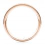 18k Rose Gold 18k Rose Gold Custom Engraved Blue Sapphire Men's Wedding Band - Front View -  103237 - Thumbnail