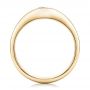 14k Yellow Gold 14k Yellow Gold Custom Engraved Blue Sapphire Men's Wedding Band - Front View -  102213 - Thumbnail