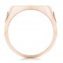 18k Rose Gold 18k Rose Gold Custom Engraved Men's Wedding Band - Front View -  102816 - Thumbnail