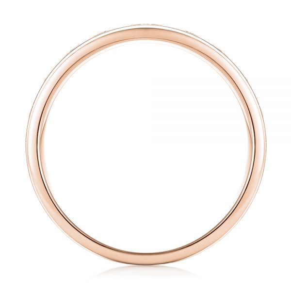 14k Rose Gold 14k Rose Gold Custom Engraved Men's Wedding Band - Front View - 102960
