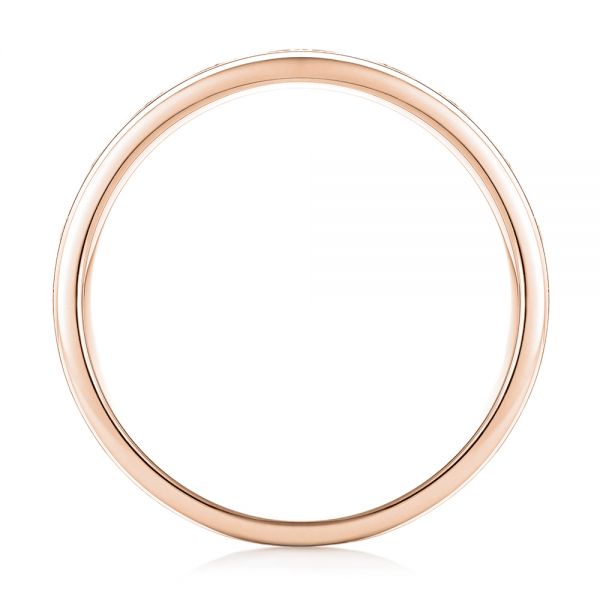 14k Rose Gold 14k Rose Gold Custom Engraved Men's Wedding Band - Front View -  102960